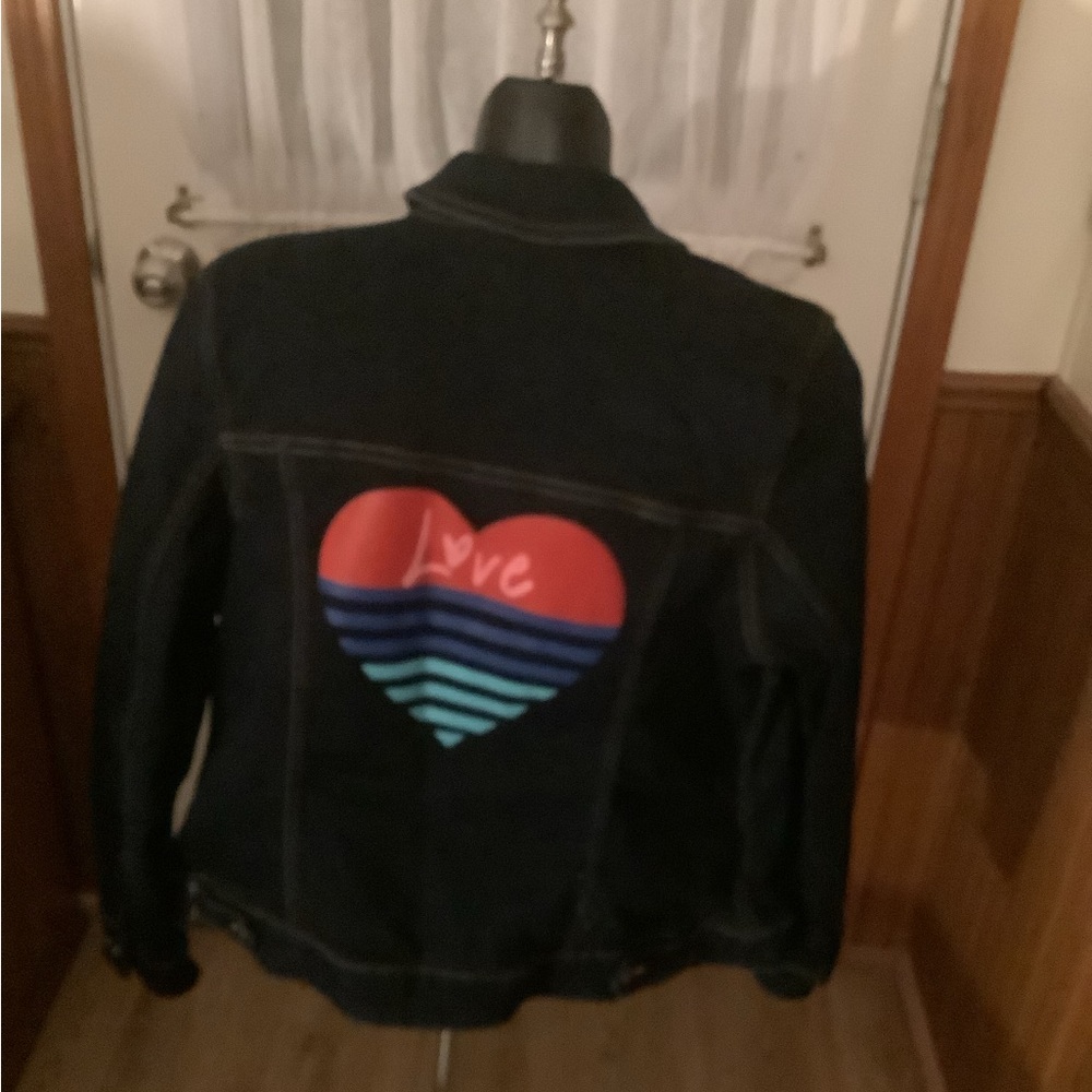 “Love” Ellen DeGeneres Heart  Denim Jean Jacket